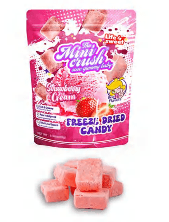 Freeze-Dried Candy Strawberry Ice Cream Cubes